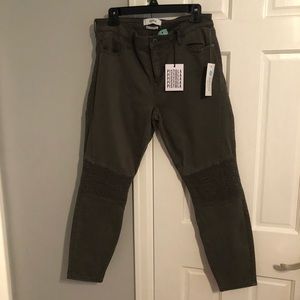 Green denim stretch pants Pistola